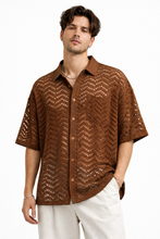 Load image into Gallery viewer, Cocoa Crochet Shirt