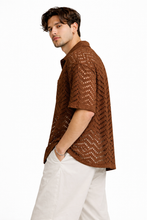 Load image into Gallery viewer, Cocoa Crochet Shirt