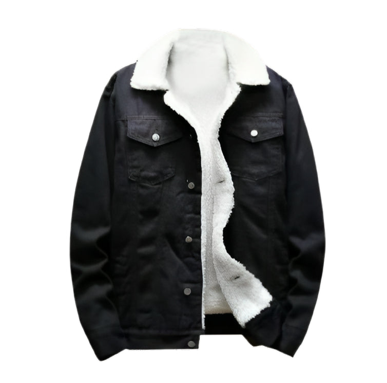 Black Sherpa Denim Jacket Unisex