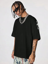 Load image into Gallery viewer, AXEPEAK Drop Shoulder T-Shirt With English Graphic Print - Aesthetic Gen