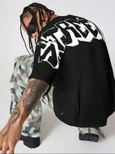 Load image into Gallery viewer, AXEPEAK Drop Shoulder T-Shirt With English Graphic Print - Aesthetic Gen