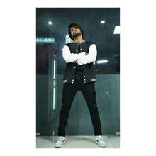 Load image into Gallery viewer, Baseball Jacket Black and White _Unisex - Aesthetic Gen