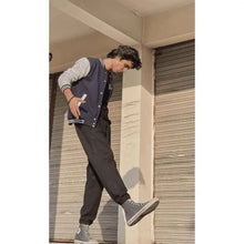 Load image into Gallery viewer, Baseball Jacket Navy blue and White _ MEN - Aesthetic Gen