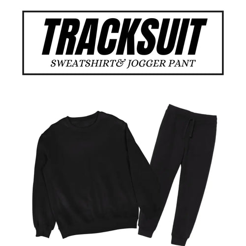 Basic Black Sweatshirt Tracksuit-Aesthetic Gen