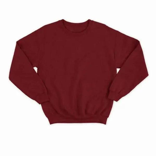 Basic Maroon Sweatshirt-Aesthetic Gen