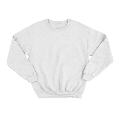 Basic White Sweatshirt-Aesthetic Gen