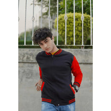 Load image into Gallery viewer, Black And Red Bomber Jacket-Aesthetic Gen
