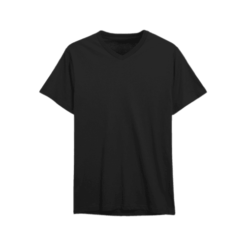 Black V-Neck T-Shirt-Aesthetic Gen