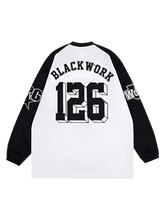 Load image into Gallery viewer, Contrast Paneled V - neck Full Sleeve T-shirt Streetwear Letter Print - 1684 - Aesthetic Gen