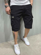 Load image into Gallery viewer, Jet Black Cargo Shorts - Aesthetic Gen