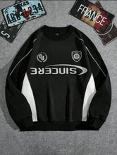 Load image into Gallery viewer, Manfinity Joysei Contrast Stitching Letter Print Sweatshirt - Aesthetic Gen