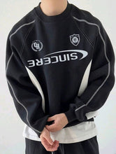 Load image into Gallery viewer, Manfinity Joysei Contrast Stitching Letter Print Sweatshirt - Aesthetic Gen