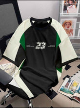 Load image into Gallery viewer, Manfinity Sporsity College Style Patchwork Letters Printed Drop Shoulder T-Shirt. - Aesthetic Gen