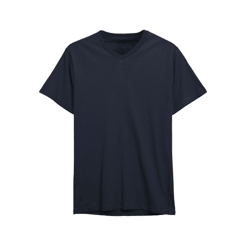 Navy Blue V-Neck T-Shirt-Aesthetic Gen