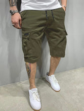 Load image into Gallery viewer, Olive Green Cargo Shorts - Aesthetic Gen