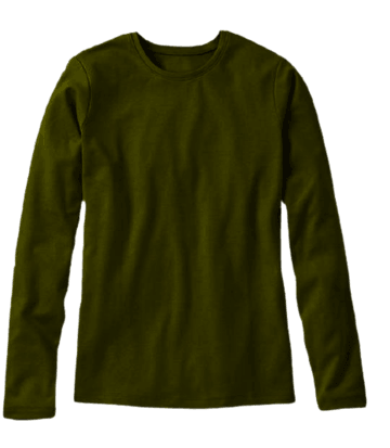 Olive Green Full Sleeves T-shirt-Aesthetic Gen