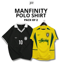 Load image into Gallery viewer, Pack Of 2 Manfinity Sporsity Patchwork & Football Tee - Aesthetic Gen
