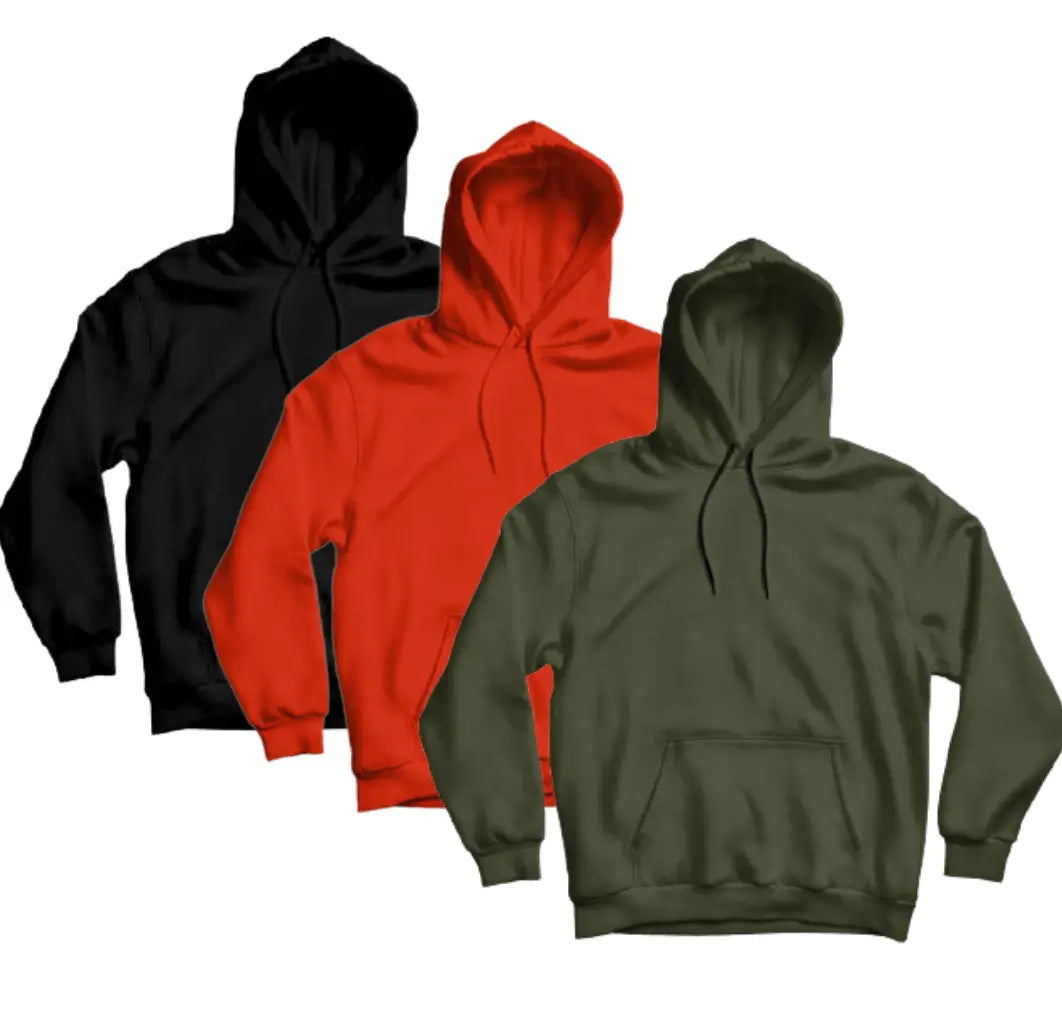 Pack Of 3 Basic Hoodies