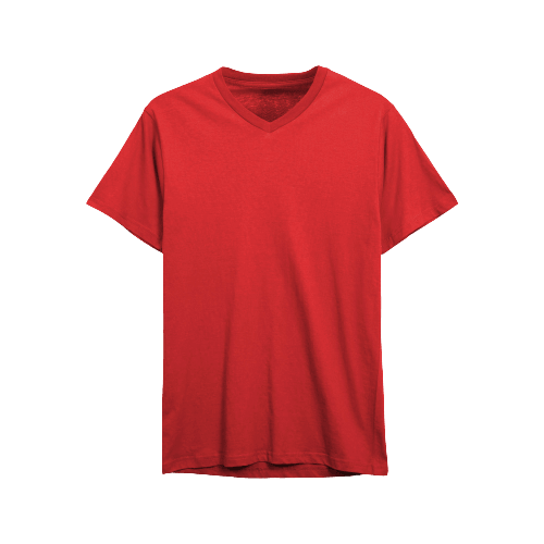 Red V-Neck T-Shirt-Aesthetic Gen
