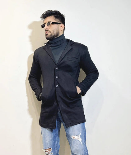Turkish Style Epsom Coat Black-Aesthetic Gen