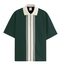 Load image into Gallery viewer, Pack Of 2 Zipper Striped Polo Shirt and Manfinity Polo - Aesthetic Gen
