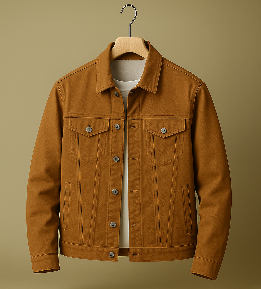 Cinnamon Brown Denim Jacket -Unisex