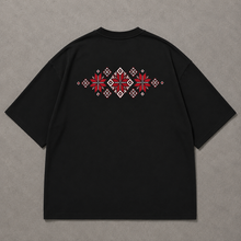 Load image into Gallery viewer, Black Crimson Heritage Oversized Tee
