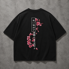 Load image into Gallery viewer, Black Tokyo Blossom Oversized Tee

