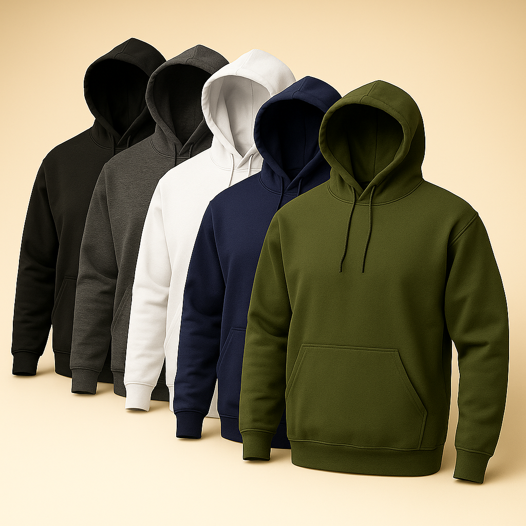 Pack Of 5 Basic Hoodies