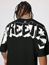 Load image into Gallery viewer, AXEPEAK Drop Shoulder T-Shirt With English Graphic Print - Aesthetic Gen
