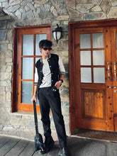 Load image into Gallery viewer, Baseball Jacket Black and White _Unisex - Aesthetic Gen
