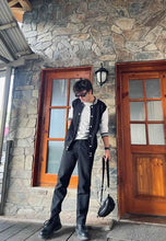 Load image into Gallery viewer, Baseball Jacket Black and White _Unisex - Aesthetic Gen
