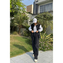 Load image into Gallery viewer, Baseball Jacket Black and White _Unisex - Aesthetic Gen
