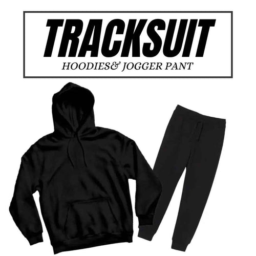 Basic Black Hoodies Tracksuits - Aesthetic Gen