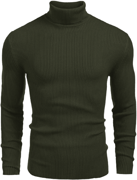 Basic Bottle Green High neck-Aesthetic Gen