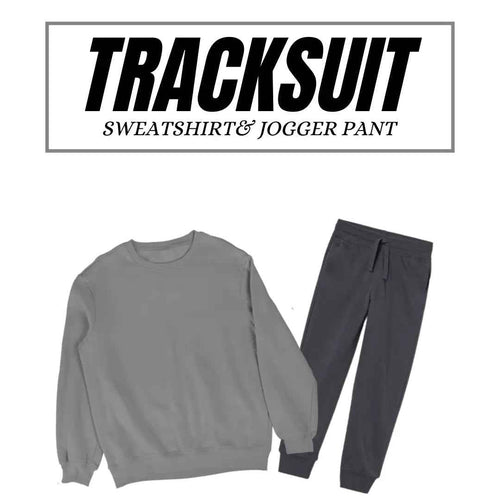 Basic Charcoal Sweatshirt Tracksuit - Aesthetic Gen