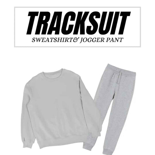 Basic Heather Gray Sweatshirt Tracksuit - Aesthetic Gen