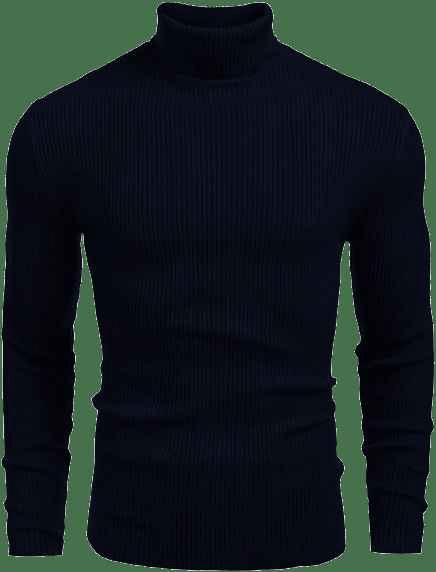 Basic Navy Blue High neck - 2XL - 3XL - Aesthetic Gen