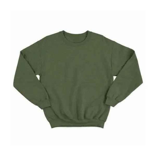Basic Olive Green Sweatshirt - Aesthetic Gen