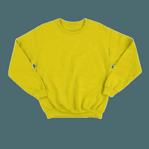 Basic Yellow Sweatshirt - Aesthetic Gen