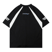 Load image into Gallery viewer, Black American Vintage Racing Lapel Polo T-shirt - Aesthetic Gen
