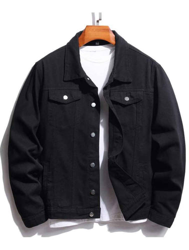 Black Denim Jacket - Unisex - Aesthetic Gen