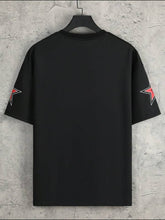 Load image into Gallery viewer, Black Manfinity Sporsity Letter Printed Drop Shoulder T-Shirt, Street Wear - Aesthetic Gen
