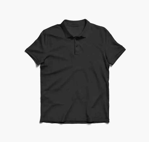 BLACK POLO TEE - Aesthetic Gen