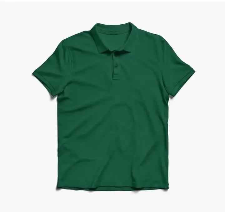 BOTTLE GREEN POLO TEE - Aesthetic Gen