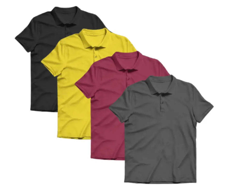 BUNDLE OF 4 POLO T-SHIRTS-Aesthetic Gen