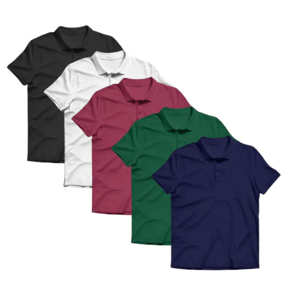 BUNDLE OF 5 POLO T-SHIRTS-Aesthetic Gen