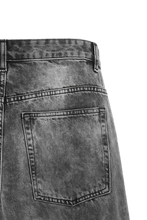 Load image into Gallery viewer, Charcoal Washed Denim Utility Cargo Jeans With Pockets - Aesthetic Gen
