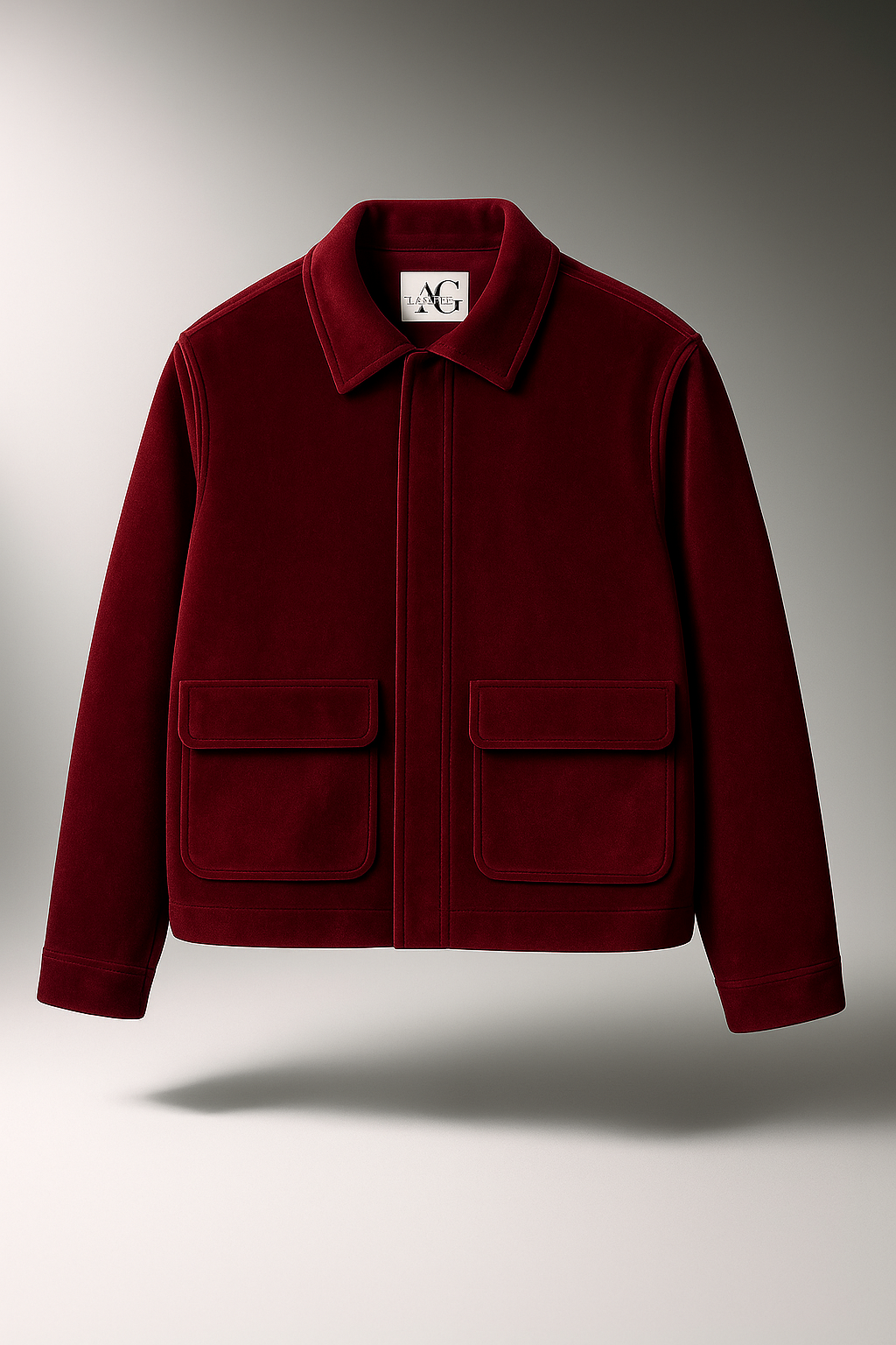 Maroon Turkish Velvet Zipper Coat -Unisex