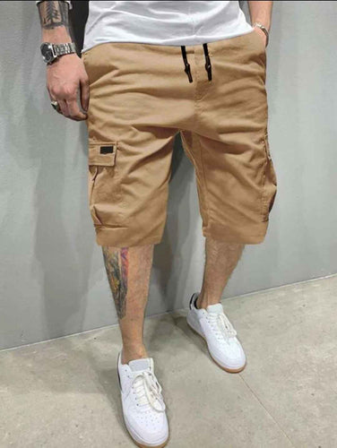 Khaki Cargo Shorts - Aesthetic Gen